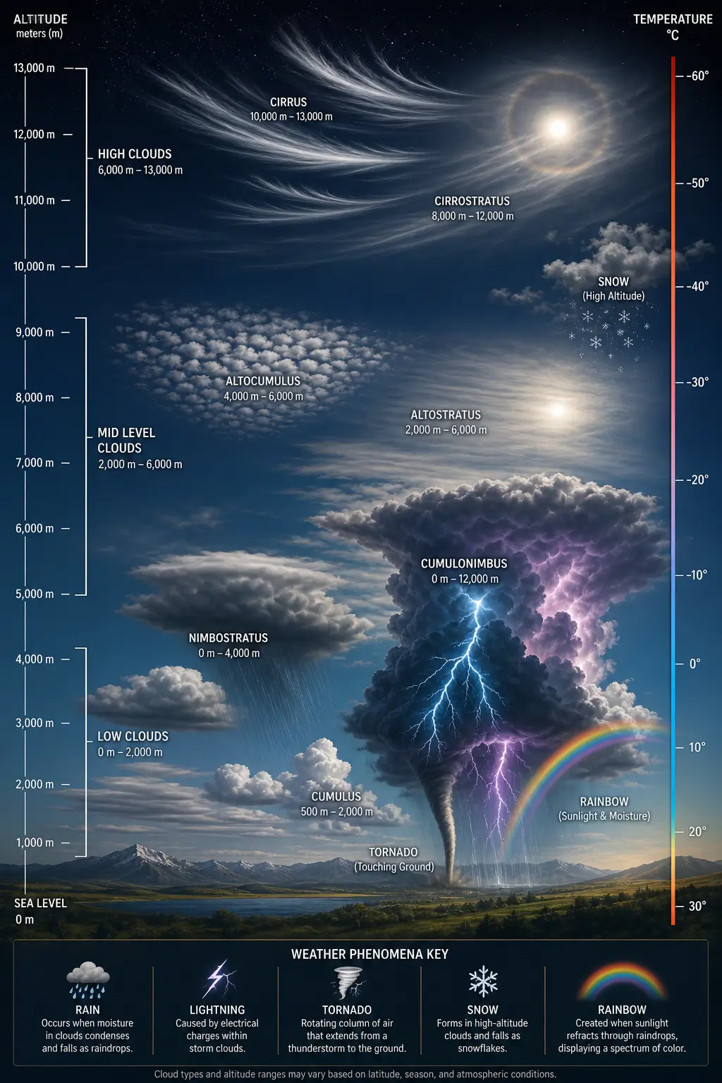 AI 資訊圖文 — 雲與氣象圖鑑