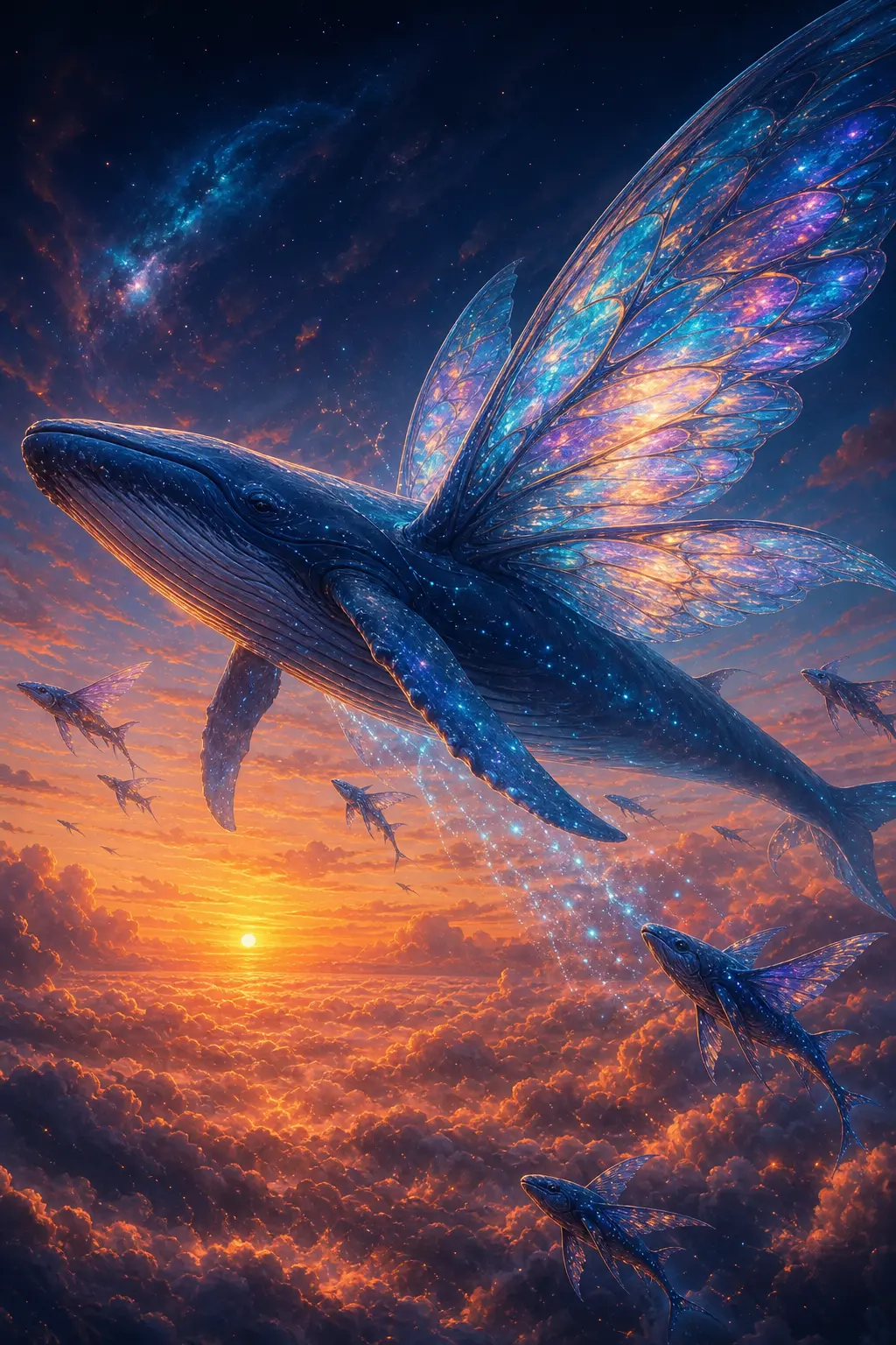 AI 概念藝術 — 天際鯨魚