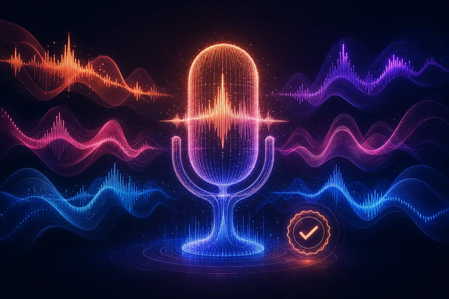 AI 語音生成、多語配音與 Podcast 製作合規示意圖